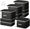 Comforter Storage Bag - 130L Large Capacity Blanket Storage Bags 3-Layer Ultra Space Saving Self Compression Organizer, Washable Compression Bags for Storage Comforter Blanket, 4-Pack, Black by EasortmPackingCubes