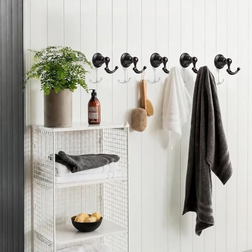 khtumeware 4 Pack 2-1/2 inch Oil Rubbed Bronze Vintage Towel Hooks - Image 4