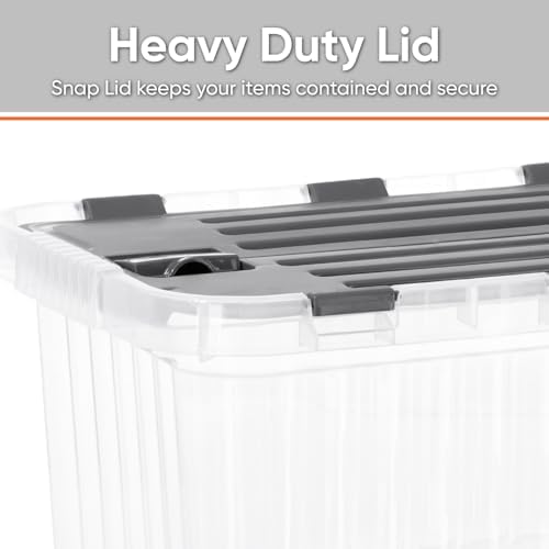 Superio Storage Bins with Lids, Clear Plastic Containers for Organizing, Stackable Totes, BPA Free, Odor Free, Organizer Boxes for Home, and Dorm, 17 Quart (4 Pack, 15"x10"x10.25") - Image 3