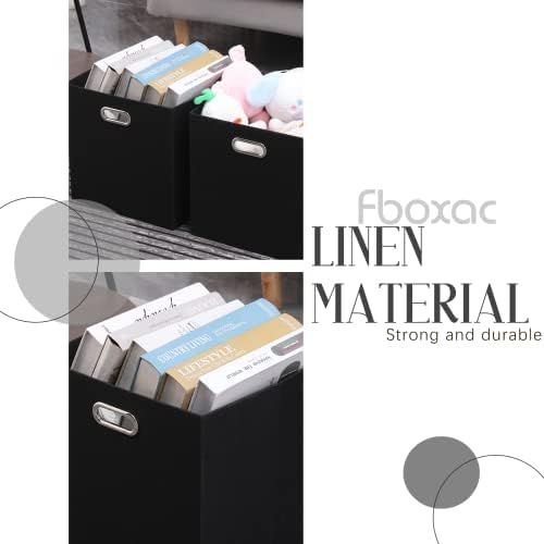 13x13x13 Inch Foldable Cube Storage Bins with Metal Handles, 4 Pack - Image 3