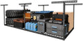 FLEXIMOUNTS 4x8 Overhead Garage Ceiling Storage Rack Adjustable, Hammertone by FLEXIMOUNTS