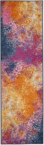 Nourison Home Passion 8' Runner Multicolor Fabric Modern Area Rug (8' Runner) - Image 3