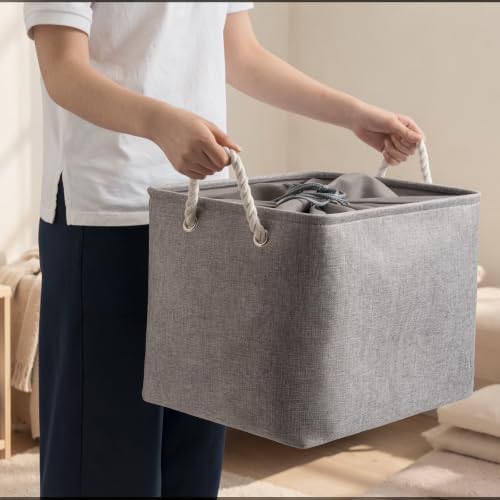 16x12x12 In Foldable Fabric Large Storage Bins with Handle 3 Pack - Image 5
