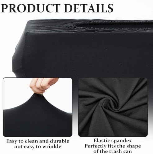 Windyun 40 Pcs 23 Gallon Spandex Trash Can Cover for Events,Black - Image 3