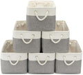 15x11x10 In Foldable Fabric Large Storage Bins with Handle 6 Pack by VQRTEXAStorageBasket