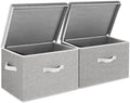 StorageWorks Fabric Storage Bins with Lids, Closet Storage Bins by StorageWorks