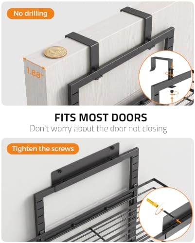 Moforoco Black 9-Tier Over The Door & Wall Mount Pantry Organizer - Image 6