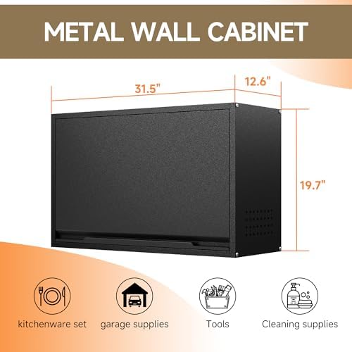 Coolsun Garage Wall Cabinet with Up-Flip Door, 19.7" H Metal Wall Cabinet - Image 3
