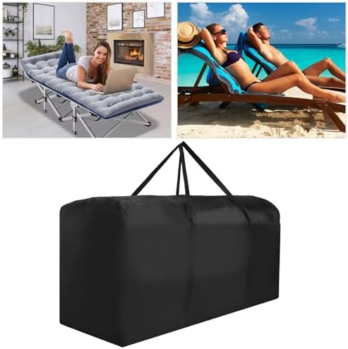 Patio Cushion Storage Bag Waterproof Extra Large Protective Zippered Outdoor Cushion Storage Bags Furniture Storage Bag with Handles, 68" L x 30" W x 20" H (2 Pack) - Image 3