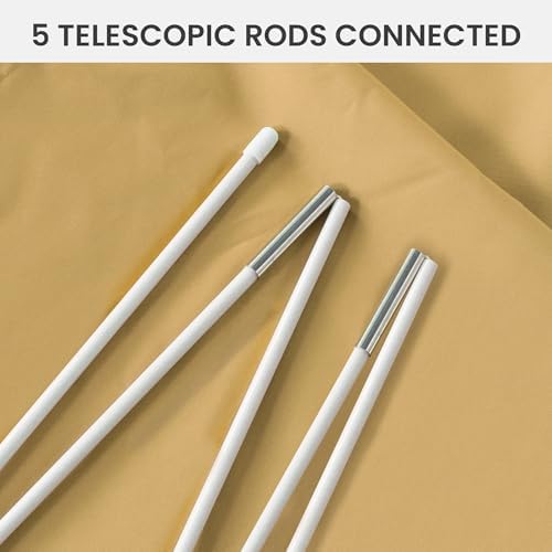 Cantilever Patio Umbrella Cover Outdoor Offset Table Umbrellas Cover with Zipper and Rod UV Resistant Waterproof for Garden Deck Backyard Pool, Khaki - Image 5