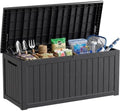 280 Gallon Outdoor Storage Box Waterproof, Lockable Resin Deck Box Large Storage Bin for Patio Furniture Cushion, Garden Tools, Pool Accessories, UV-Resistant, Black by GraceYourYard