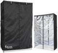 okcool Waterproof Shelf Cover,600D Heavy Duty Wire Shelving Unit Cover,Shelf Display Rack Protector Cover with Zipper,One Side See Through Panel.(Black,Fits 48" Wx18 Dx72 H Shelves) by Okcool