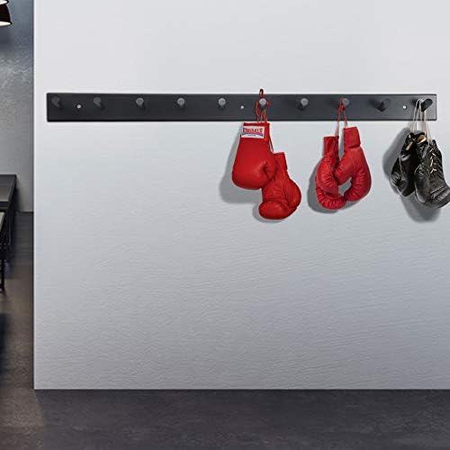 Dseap Coat Rack Wall Mounted - 10 Peg Hooks, 38-1/4" Long, Heavy Duty Wall Coat Hanger Coat Hook for Clothes Hat Jacket Clothing, Black, Pack of 2 - Image 4