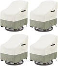 Patio Swivel Chair Cover 4 Pack,Waterproof Heavy Duty Outdoor Chair Covers,Outdoor Swivel Chair Cover for Patio Furniture Covers(30 W x 34 D x 36 H inches),Beige by LSongSKY