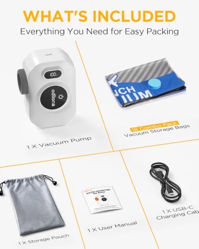 Travel Vacuum Storage Bags with Cordless Pump, 18-Combo Set - Image 7