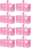 Songrey Extra Large Heavy Duty Moving Bags, 8 Pack, Pink by Unknown