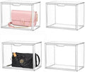 LXLXXL Acrylic Display Case, 4-Pack XL Stackable Bins with Magnetic Lid by LXLXXL