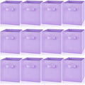 Yinder 12 Pcs Cube Storage Bin Light Purple 10.5''x10.5''x11'' Storage Bin by Yinder