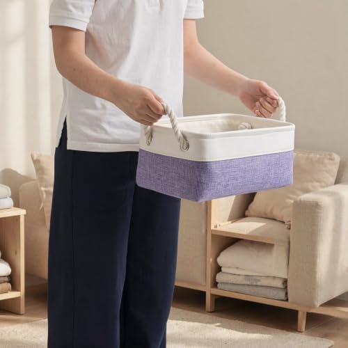 11.8x7.9x5.2 Inch Fabric Small Storage Bins with Handles 6 Pack - Image 5