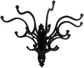 Treasure Gurus Victorian Style Folding Coat Rack 5 Prong Swivel Hook, Black by UD by UD