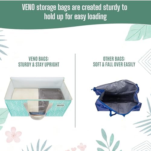 VENO Moving Bags, Wide Open Top, Clear Window, Evergreen, 8 Pack - Image 6