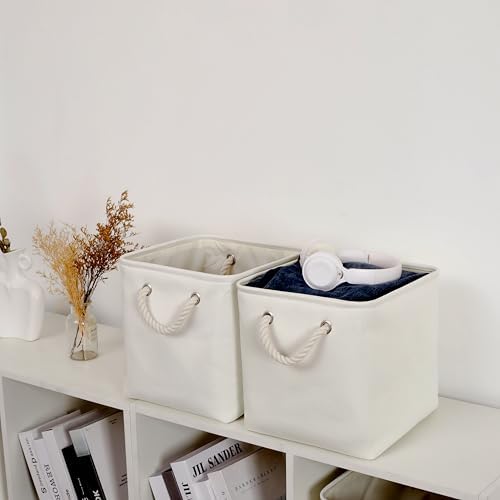 11 Inch 6 Pack Cube Storage Bins with Handles - Image 5
