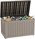 Vixzen 280 Gallon Large Outdoor Storage Box Waterproof, UV Resistant Resin Deck Box with Hydraulic Rod & Lockable Latch for Patio Furniture, Outside Storage Box for Garden Tools, Patio Cushions, Grey by Vixzen