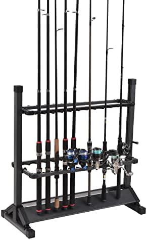 JOYWAVE Fishing Rod Holders,Aluminium Fishing Pole Holders,Portable Fishing Rod Rack,Holds Up to 24 Rods,Fishing Pole Vertical Ground Display Rack - Image 2