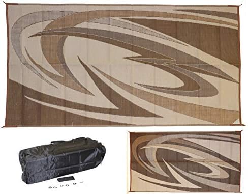 EEZ RV Products 6x9B Reversible/Durable Outdoor Patio/RV Mats - Perfect for Camping, Beach, Picnic in the Park - (6ft. x 9ft., Brown) - Image 7