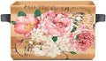 Vintage Rose Floral Foldable Baskets Storage Bins with Handles, Decorative Cloth Organizer Storage Boxes 2 sets by Unknown