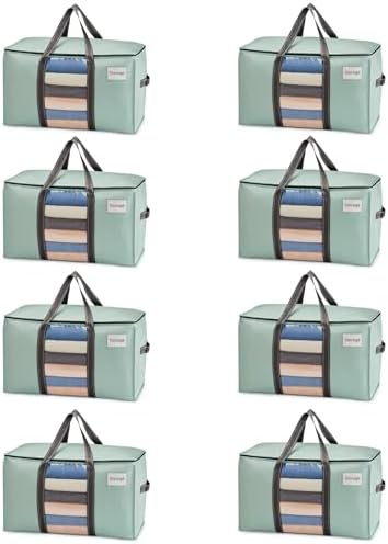 VENO 8 Pack Heavy Duty Moving Bags w/Clear Window,Extra Large Storage Bag by Veno
