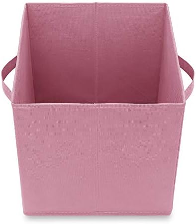 Casafield Set of 12 Collapsible Fabric Cube Storage Bins, Light Pink - 11" Foldable Cloth Baskets for Shelves, Cubby Organizers & More - Image 4