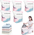 5PCS No Pump Vacuum Storage Bags, No Pump Large Vacuum Storage Compression Bags, Thick Airtight Reusable Organizer for Clothes Comforters Travel Moving Closet Storage (M) by Unknown