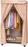 Formosa Covers Portable Garment Rolling Rack Cover - Protect Your Clothes from Dust Keep Your Room Looking Organized in Beige Khaki (Cover Only) (36" W x 18" D x 68" H) by FormosaCovers