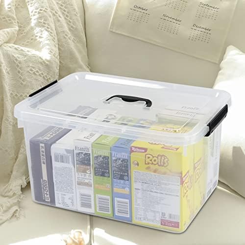 Zopnny 4 Packs 18 QT Plastic Storage Bins with Lids, Stackable Containers - Image 6