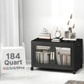 184QT Stackable Storage Bins with Lids, 46Gal Foldable Storage Cabinets by VNVTO