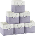 FinishingBo 11 inch Cube Storage Bin with Handles 6 Pack by SimplifySpaceSimplifyLife