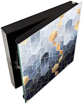 Concept Crystal 50 Keys Cabinet with Decorative Front Panel and Glass White Board KN06: Textures and Tiles 2 Series - Image 3
