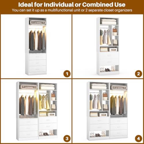 Besiost Closet Systems with 5 Drawers & 3CCT Sensor Light - Image 6