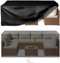 UPGRADE Outdoor Furniture Covers, Custom Size 48"(L) x 36"(W) x 36"(H) Rectangular Patio Table and Chair Waterproof Covers, Heavy Duty 420D, Black by UPGRADE