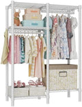 Ulif F1 Garment Rack for Kids, 4 Tiers Closet System Hold 410lbs, White by Ulif