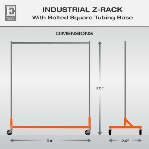 Econoco Economy Z-Rack, Collapsible, Orange, 64" L x 24" W x 70" H - Image 2