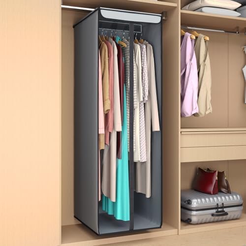 Univivi Garment Bags for Hanging Clothes, Cloth Bag 54 In, 2 PCS, Grey - Image 2