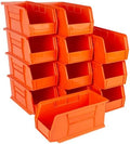 HE HUDSON EXCHANGE 11" x 5.5" x 5" (12 Pack) Plastic Stackable Storage Bin, Orange by HudsonExchange