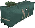 ProPik Christmas Rolling Tree Storage Bag, Fits Up to 9 ft. Tall Disassembled Holiday Tree, 28" X 16" X 60", Extra Large Heavy Duty Storage Container with Wheels, Front and Side Handles (Green) by ProPik