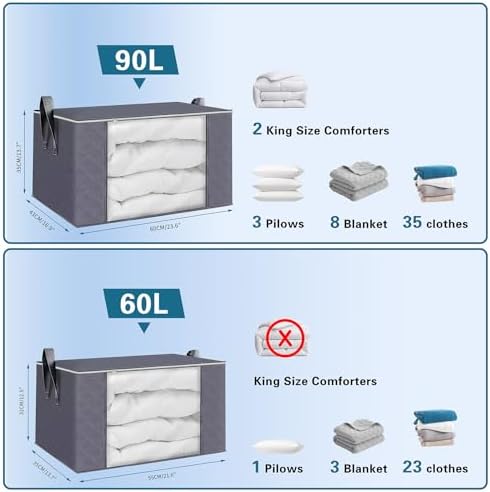 18PCS 60L/18PCS 90L Extra Large Moving Bags Comforter and Blanket Storage - Image 2