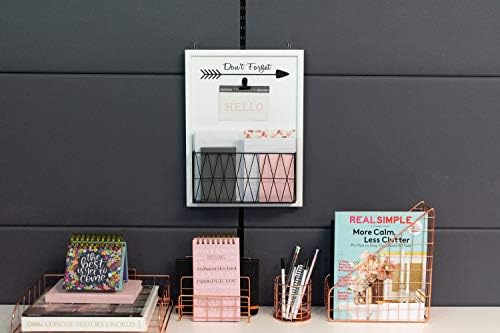 BLU MONACO | Wall Mail Organizer for Home in Rustic White Wood | Wall Mounted Document Holder with Metal Basket | Office Mailbox Wall Mount and Outgoing Mail Holder - Image 7