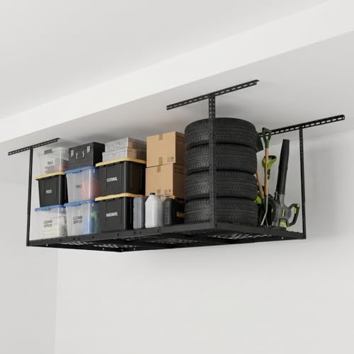 FLEXIMOUNTS 3x6 Overhead Garage Ceiling Storage Rack Organization, Black by FLEXIMOUNTS