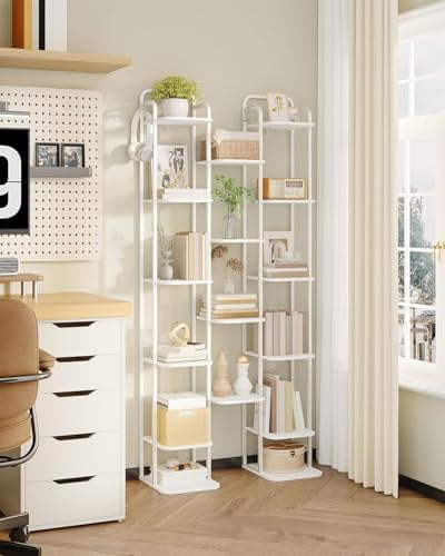 Hzuaneri 10 Tiers Vertical Shoe Rack, Tall Shoe Shelf with 2 Hooks - Image 6