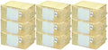 Kuber Industries Foldable Underbed Storage Bag|Organizer For Clothes Large|Non-Woven Comforter, Blanket Cover|Metalic Print & Side Handle|Pack of 9 (Yellow & Cream) by Kuber+Industries